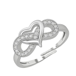 Sterling Silver Rings for Women, Infinity Ring for Women