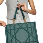 Textured Structured Quilted Tote Bag