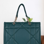 Textured Structured Quilted Tote Bag
