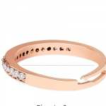 Rose Gold Cubic Contemporary Brass Sleek Adjustable Ring For Women